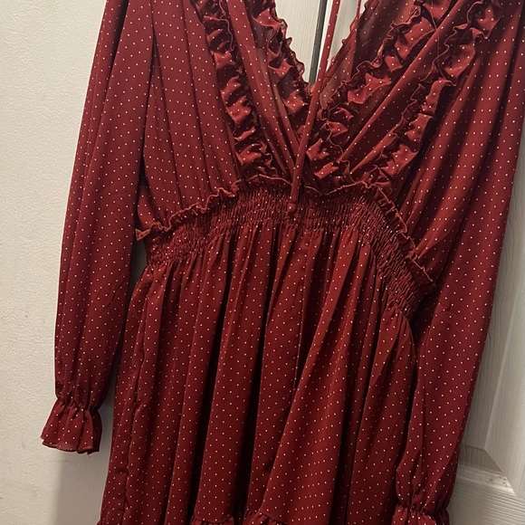 Forever21 Rust/Polka dot color-Sz 1X - Picture 2 of 5